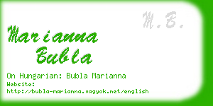 marianna bubla business card